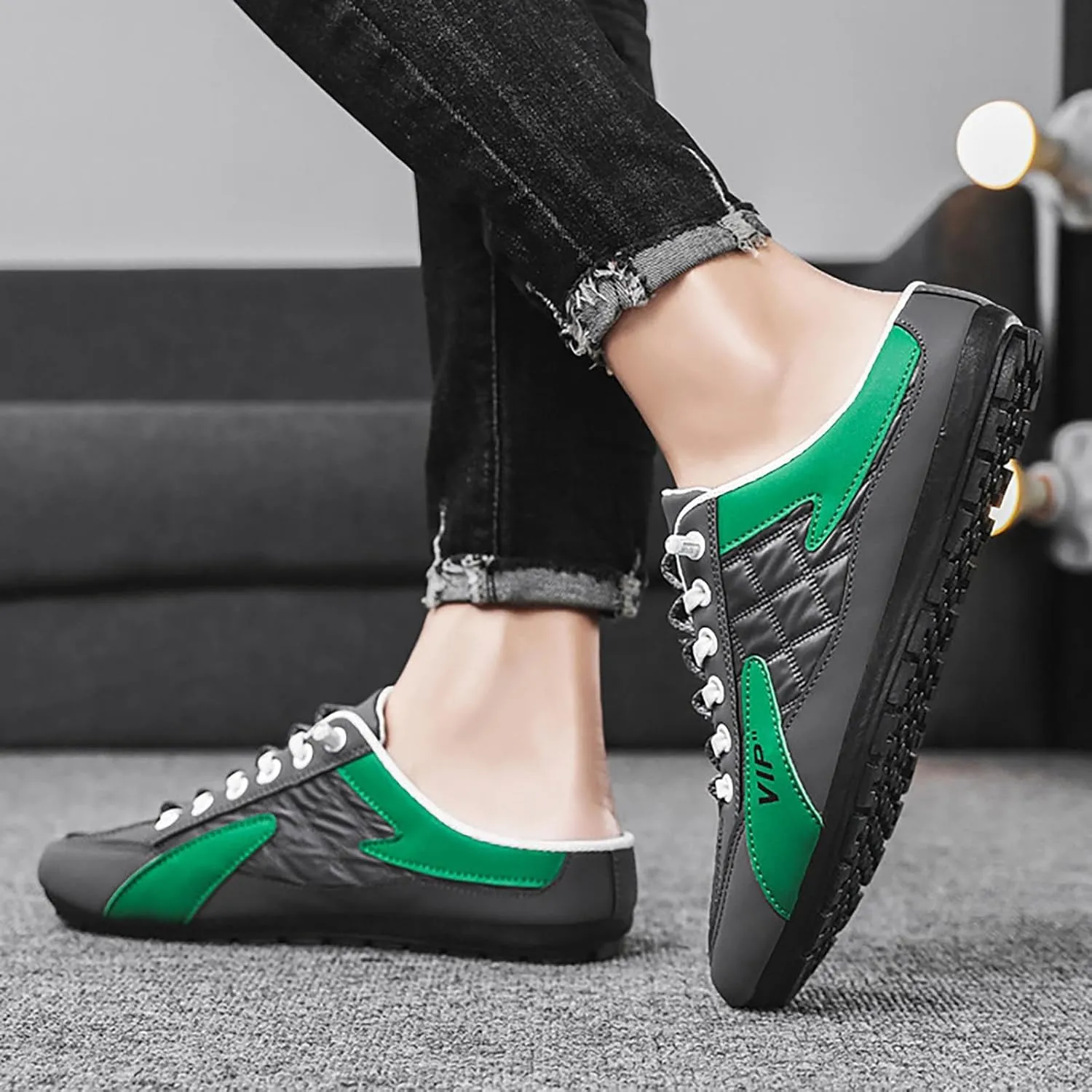 2023 Men's New Spring And Autumn Fisherman's Shoes Slip On Shoes Mens Suede Shoes Casual Lightweight Tennis Mesh Trendy