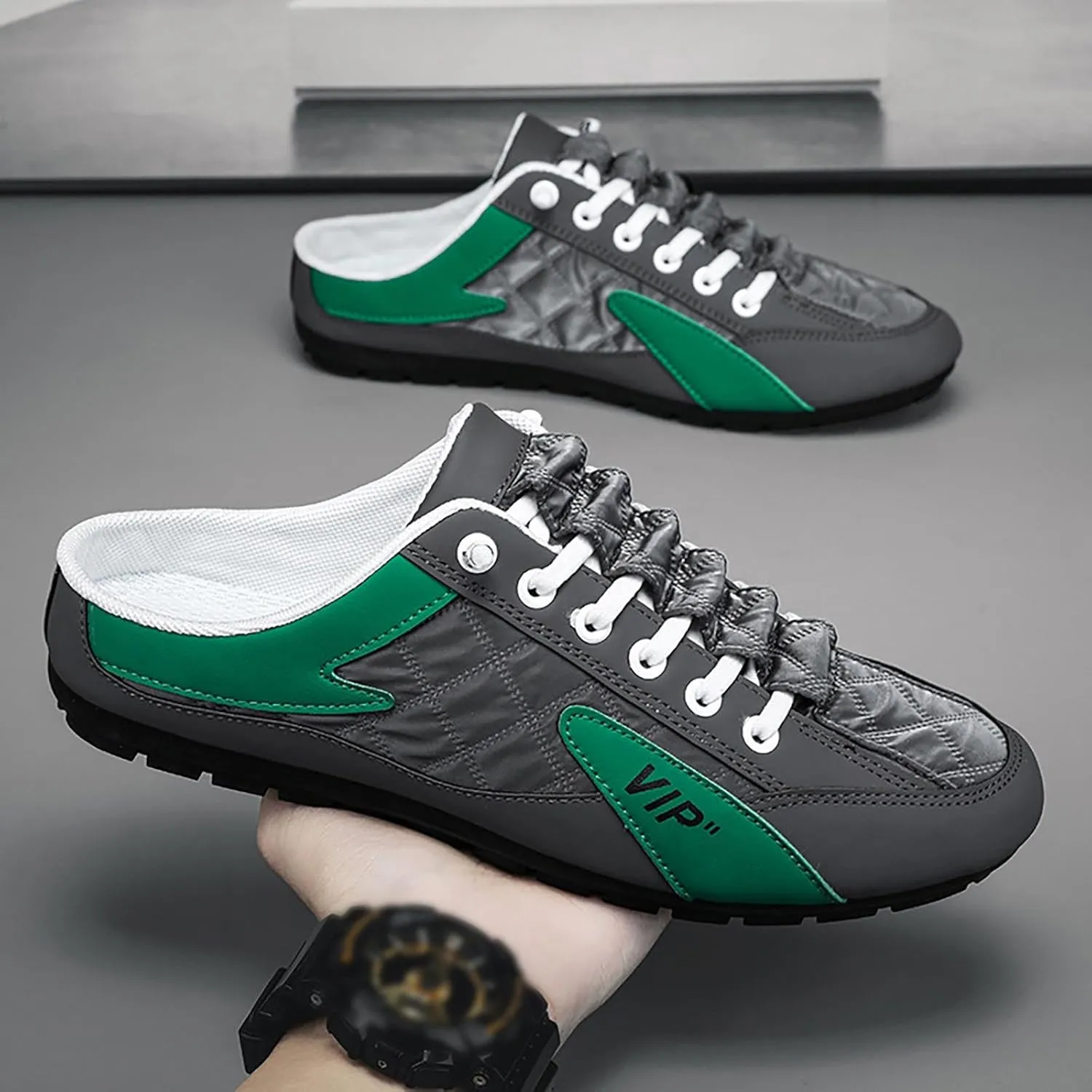 2023 Men's New Spring And Autumn Fisherman's Shoes Slip On Shoes Mens Suede Shoes Casual Lightweight Tennis Mesh Trendy