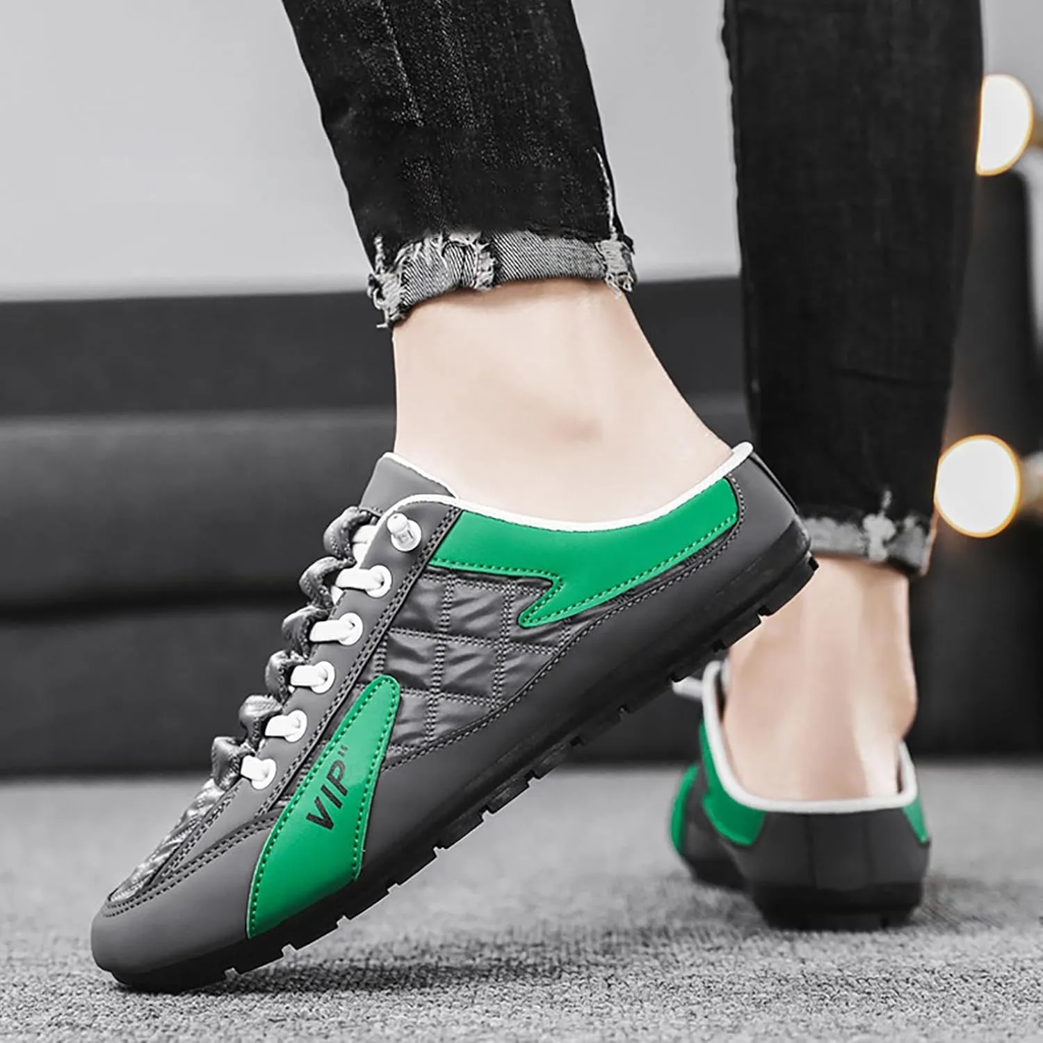 2023 Men's New Spring And Autumn Fisherman's Shoes Slip On Shoes Mens Suede Shoes Casual Lightweight Tennis Mesh Trendy