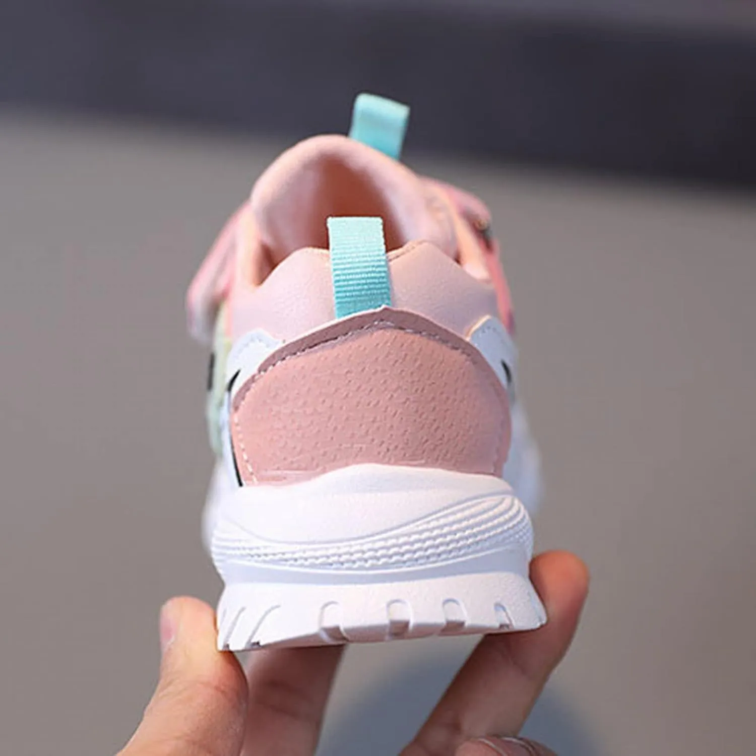 Baby Infant Chunky Sole Non Slip First Walking Sneaker Toddler Newborn Hook and Loops Mesh Breathable Ankle Sport Shoes