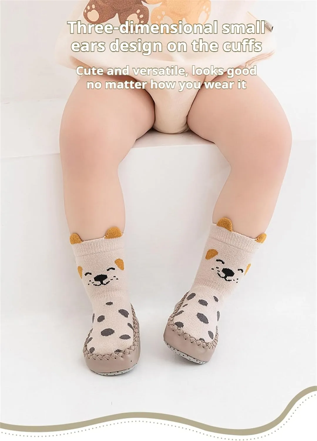 Baby Toddler Non-skid Sock Shoes Non Slip Floor Slipper for Boys Girls First Walking 2 Pairs