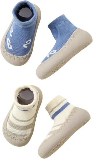 Baby Toddler Non-skid Sock Shoes Non Slip Floor Slipper for Boys Girls First Walking 2 Pairs
