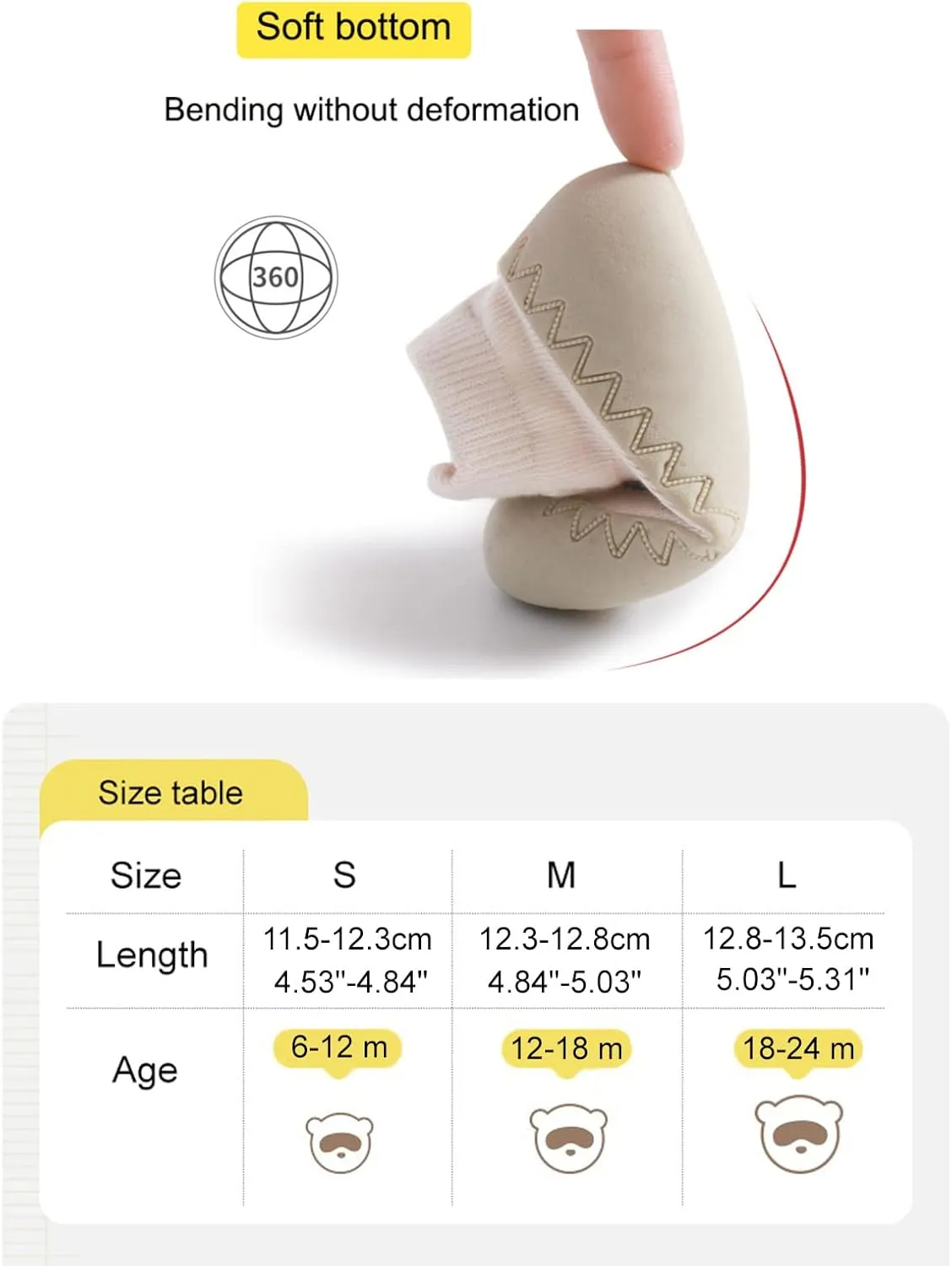 Baby Toddler Non-skid Sock Shoes Non Slip Floor Slipper for Boys Girls First Walking 2 Pairs