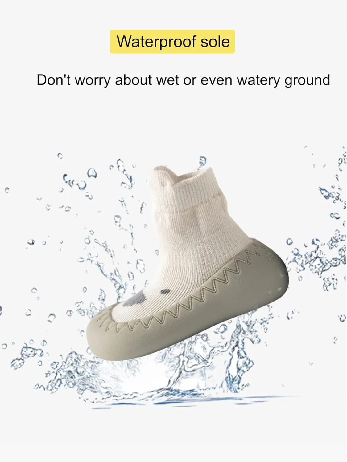 Baby Toddler Non-skid Sock Shoes Non Slip Floor Slipper for Boys Girls First Walking 2 Pairs