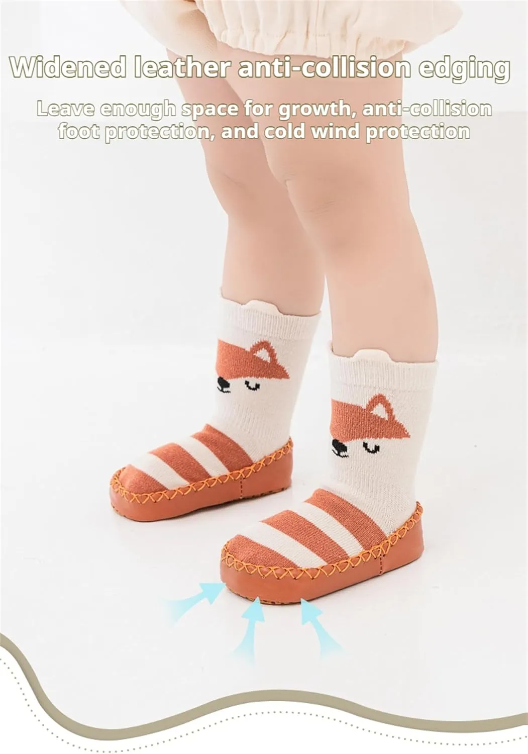 Baby Toddler Non-skid Sock Shoes Non Slip Floor Slipper for Boys Girls First Walking 2 Pairs