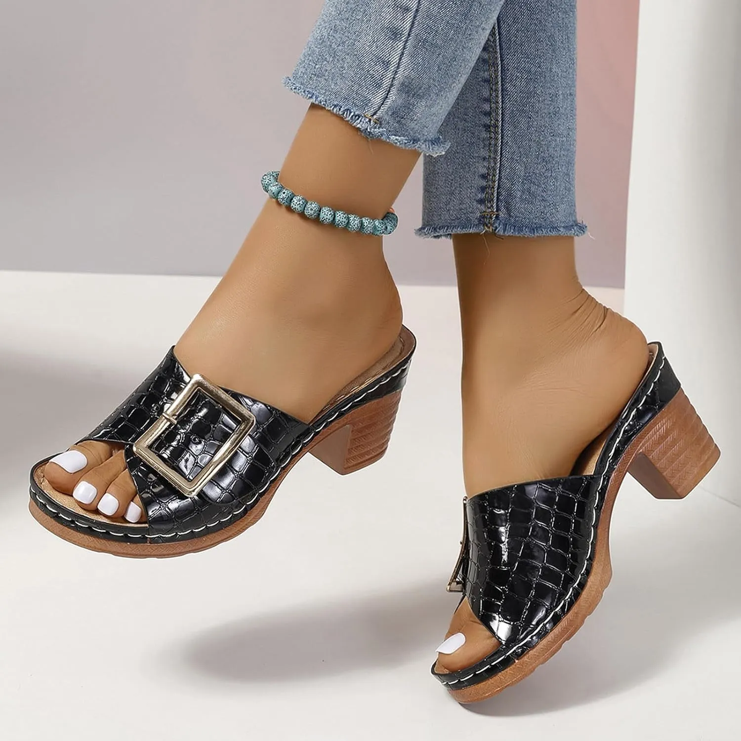Beach Sandals for Women Dressy Fashion Casual Comfy Classic Summer Arch-Support Slides Mules Loungewear Shoes