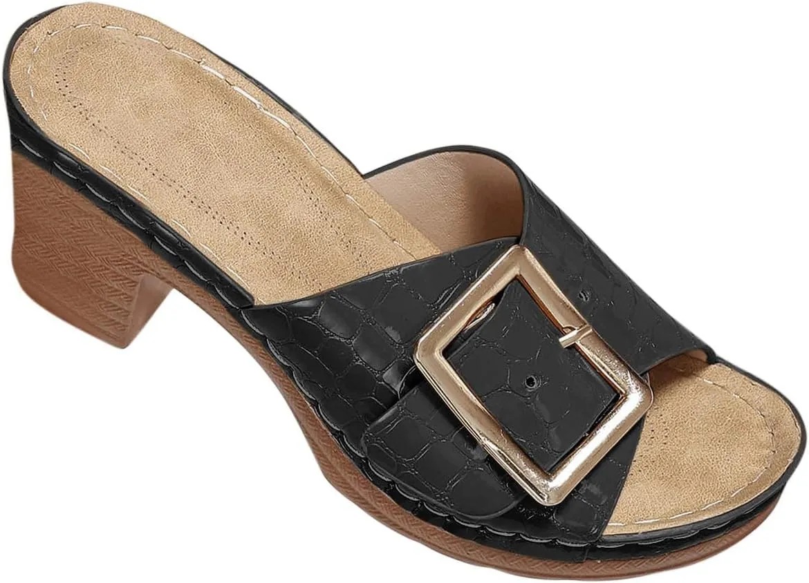 Beach Sandals for Women Dressy Fashion Casual Comfy Classic Summer Arch-Support Slides Mules Loungewear Shoes