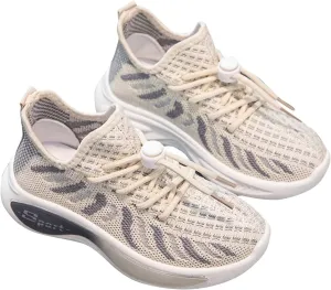 Boys Kids Mesh Running Sport Shoes Lace-Up Non Slip Sneaker Childrens Breathable Non Slip Soft Casual Shoes Athletic
