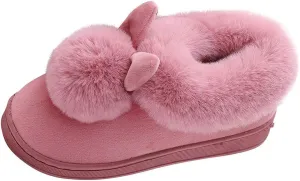 Bunny Slippers for Women Men Cute Rabbit Ear Warm Plush Animal Comfort Bunny Slipper Suitable for Indoor Home Slippers