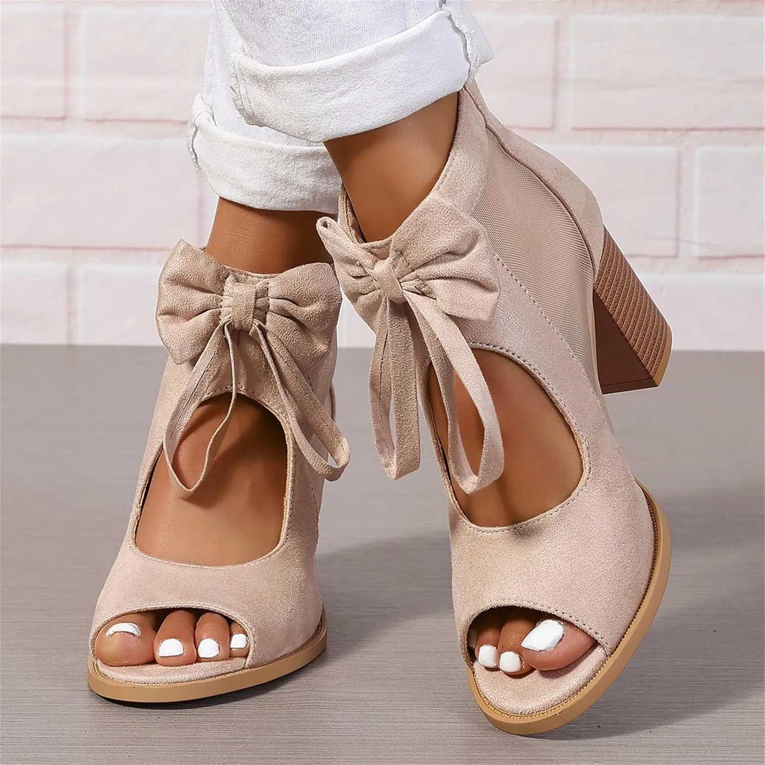 Chunky Heels For Women Wedding Chunky Block Open Toe Ankle Strap Heeled Sandals Comfortable Party Dress Pumps Shoes