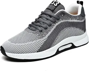 Couple Men's Elevator Shoes Men's Casual Mesh Trainers Lightweight Breathable Lace Up Sports Shoes Vintage Mens Sneaker