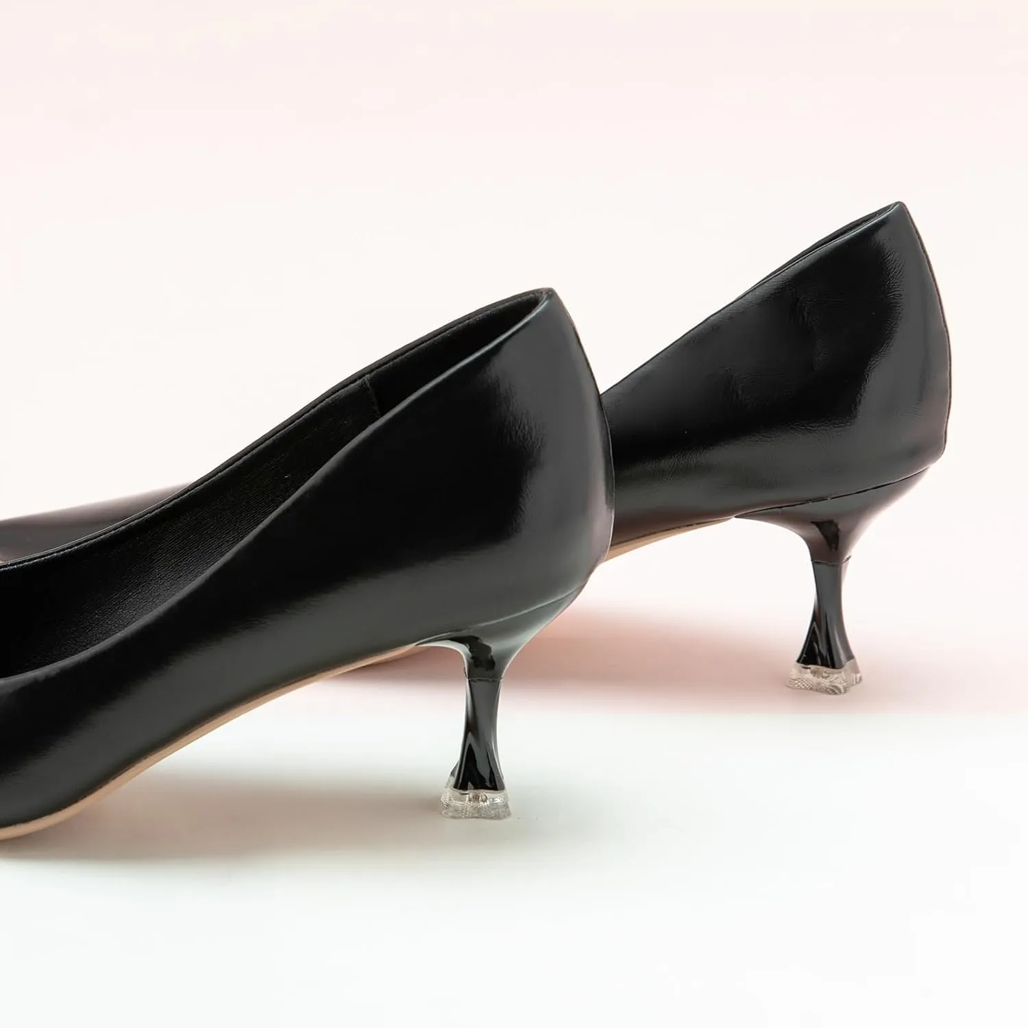 C.Paravano Classic Women's Pumps Metal Square Buckle Pointy Heels for Ladies Stiletto Heel Pointed Toe Dressy Womens Heels Comfortable Office Wear