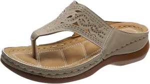 Eduavar Sandals for Women Dressy Summer, Sandals for Women Dressy Beach Sandals Flip Flops Comfy Breathable Thick Soled Sandal