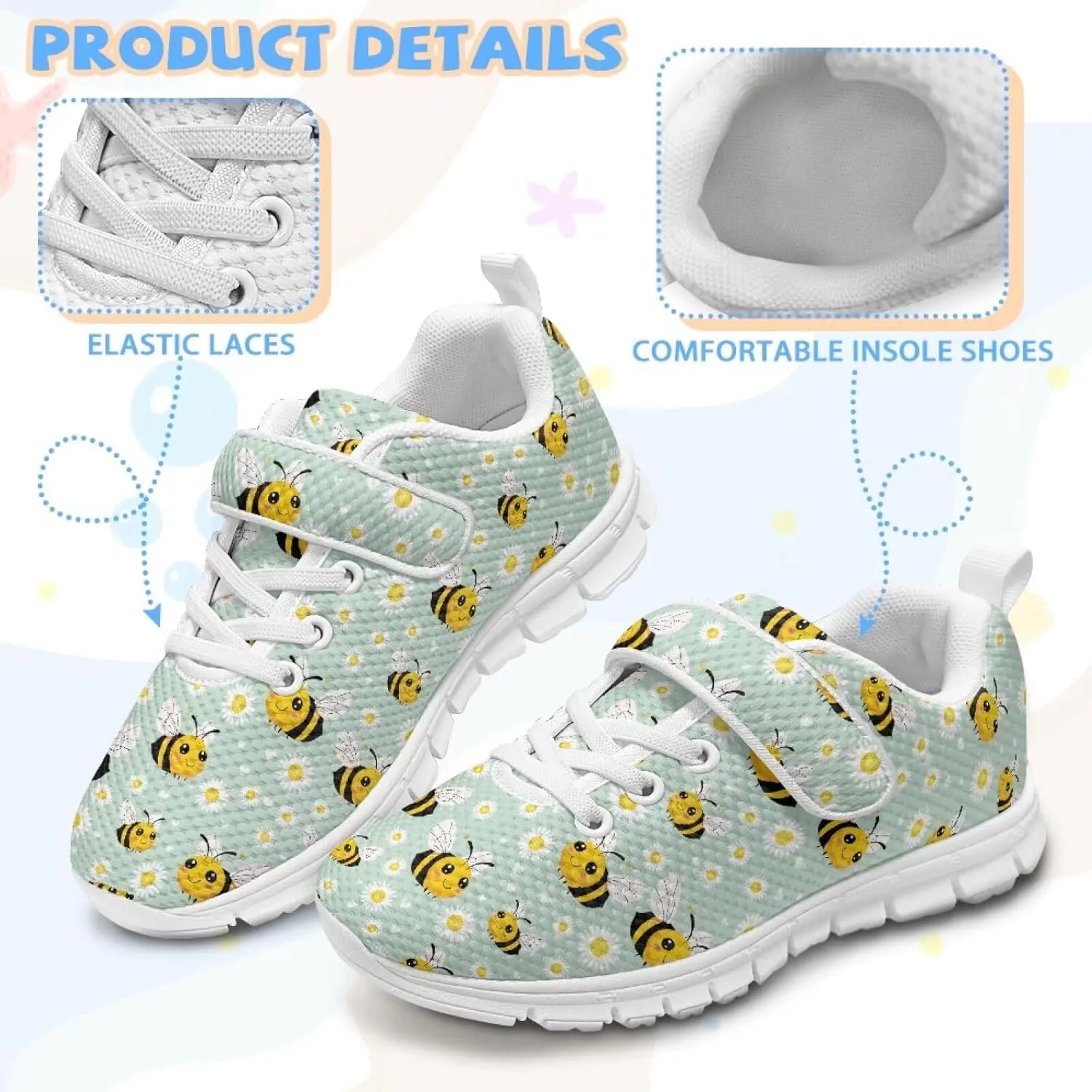 Girls Active Sneakers Boys Running Shoes Kids Slip On Trainers