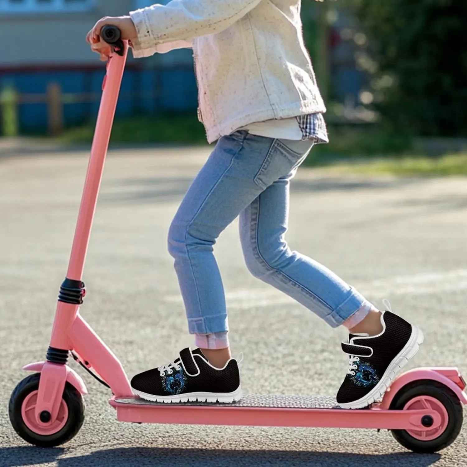 Girls Active Sneakers Boys Running Shoes Kids Slip On Trainers