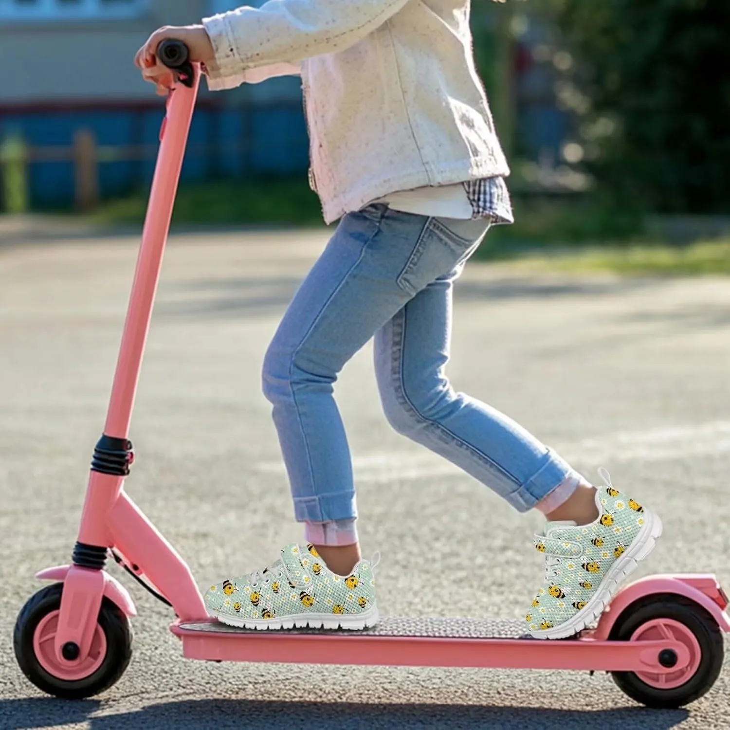 Girls Active Sneakers Boys Running Shoes Kids Slip On Trainers