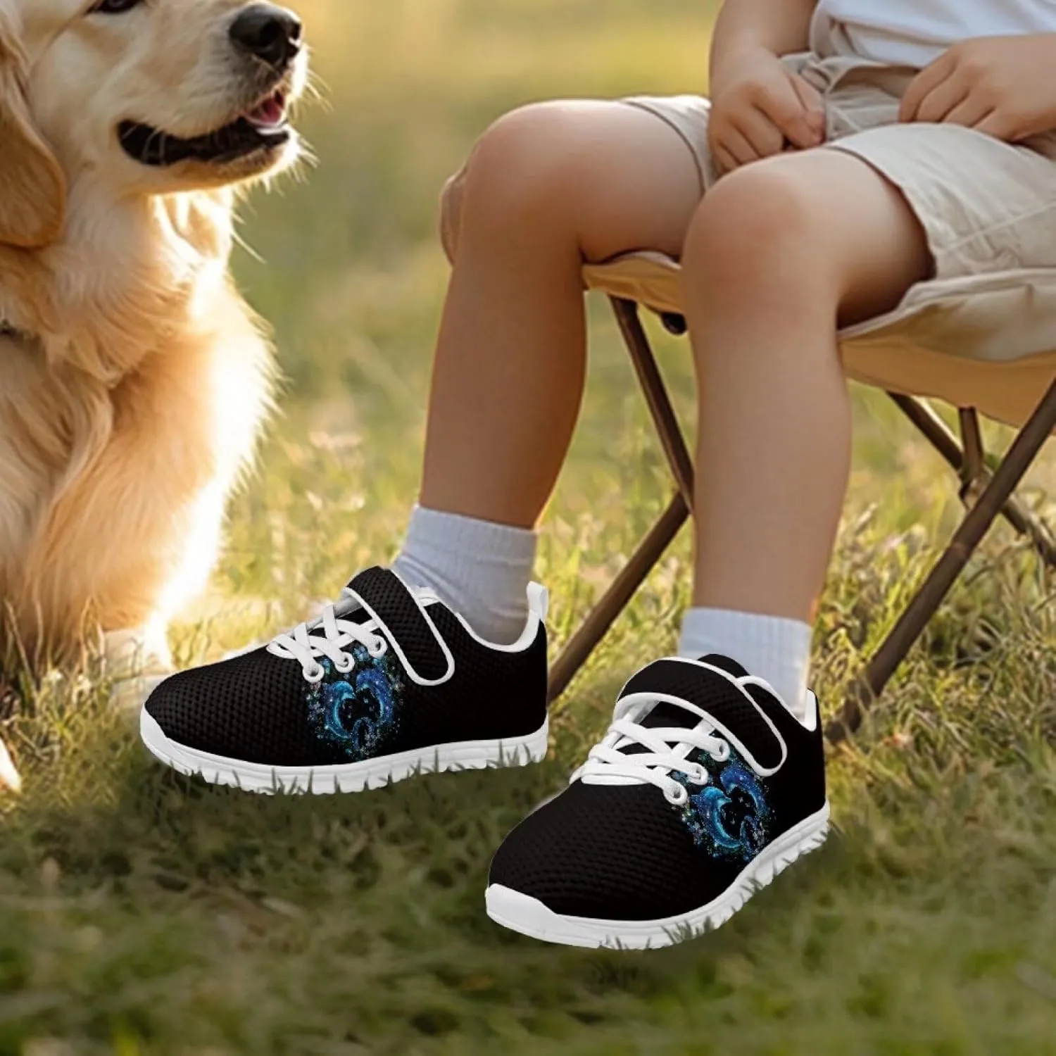 Girls Active Sneakers Boys Running Shoes Kids Slip On Trainers