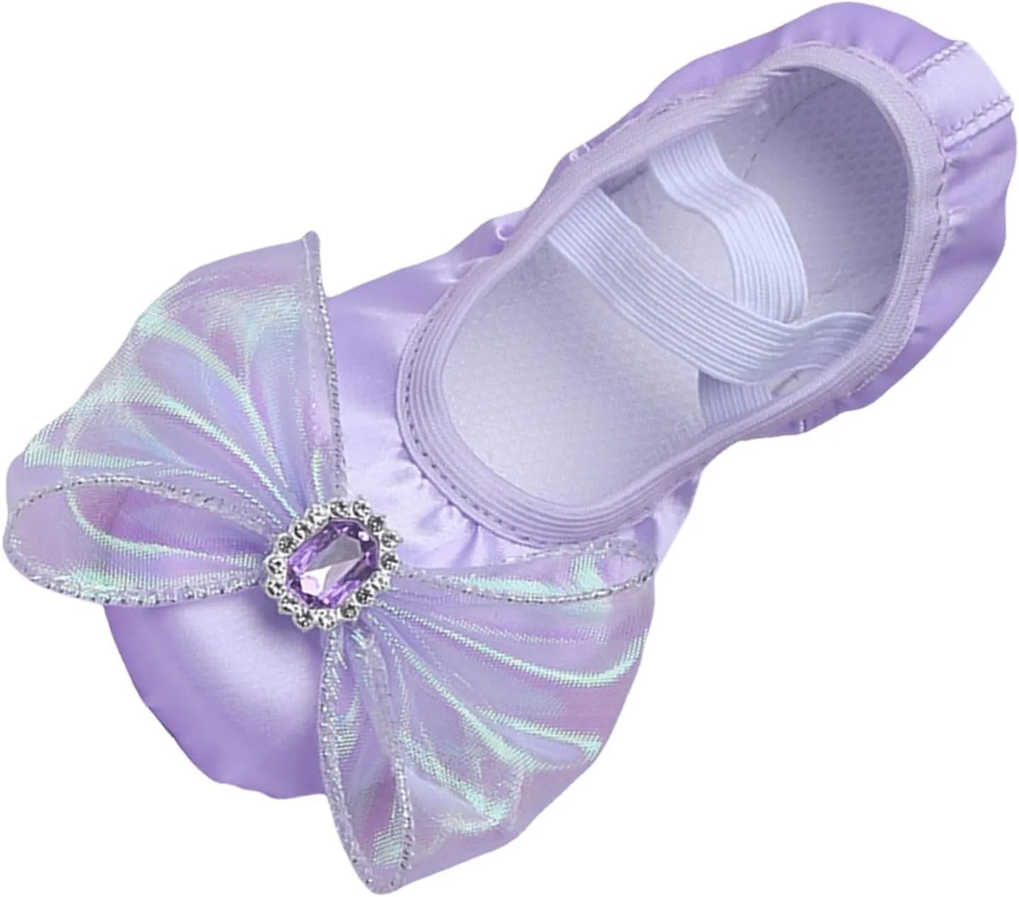 Girls Ballet Shoes Satin Dance Practice Slipper Soft Sole Ballerina Flat Yoga Gymnastics Shoes Toddler/Little/Big Kid