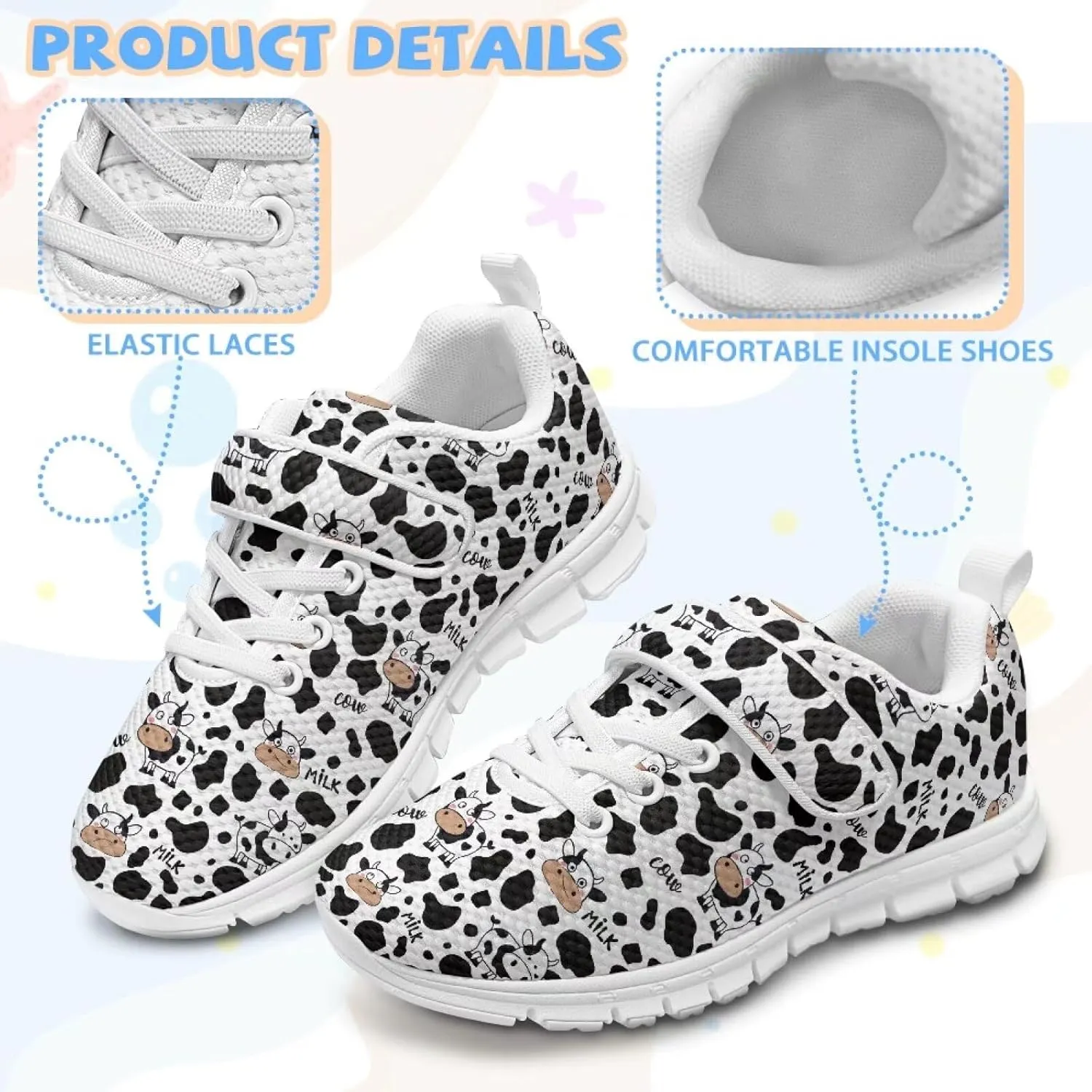 Girls Slip on Shoes Boys Walking Running Shoes for Kids Active