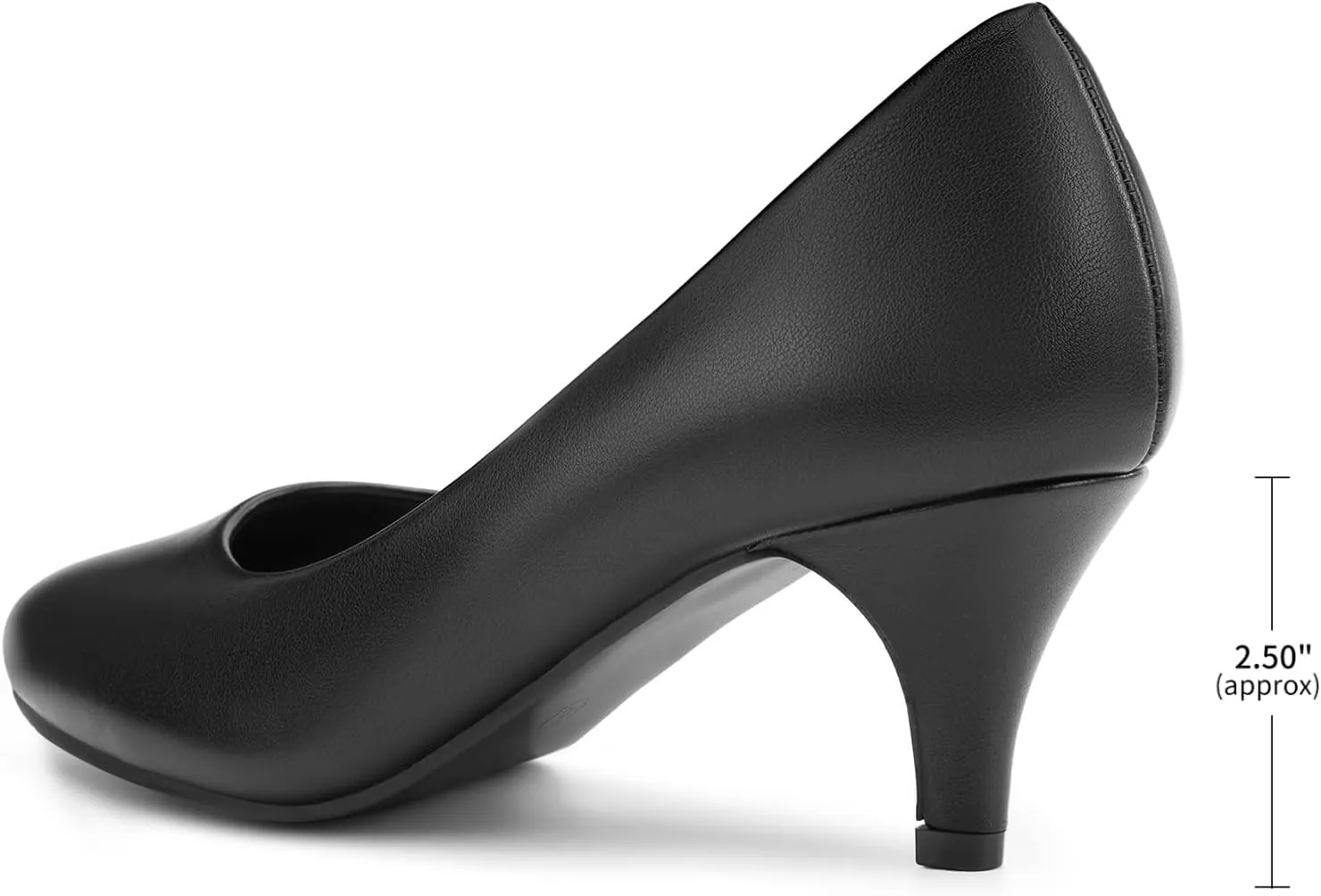 Greatonu Women’s Round Toe Low Heel Pumps Kitten Heels Closed Toe Dress Pumps Shoes Wedding Party Shoes Work Heels