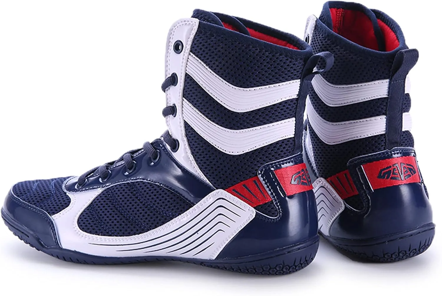 High Traction Men's Sports Boxing Shoes Fitness Training Shoes Sanda Shoes High-top Combat Speed Wrestling Mens Women Breathable Weightlifting Training Shoes