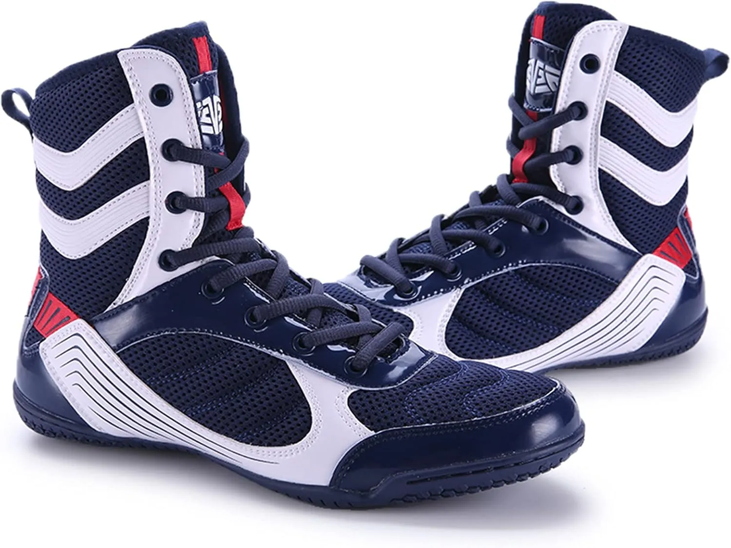 High Traction Men's Sports Boxing Shoes Fitness Training Shoes Sanda Shoes High-top Combat Speed Wrestling Mens Women Breathable Weightlifting Training Shoes