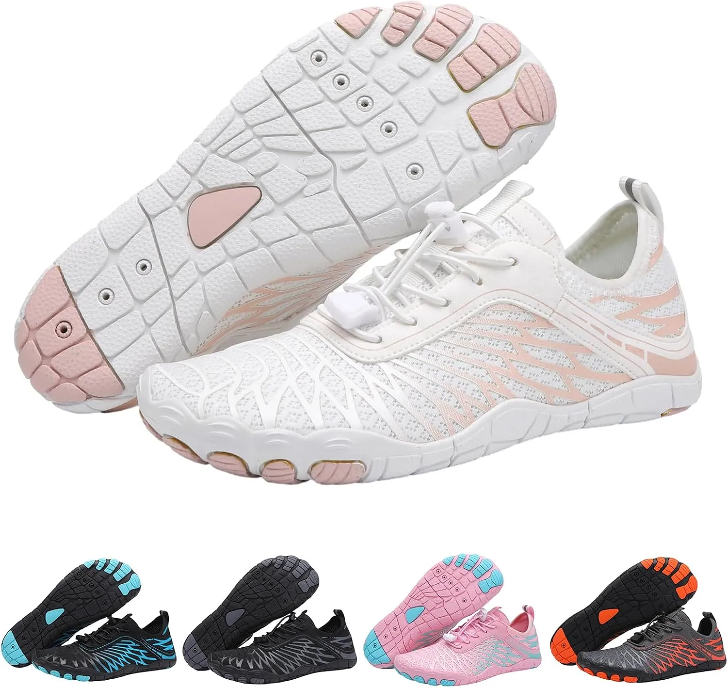 Hike Barefoot Shoes Womens Mens,Pro Barefoot Shoe with Wide Toe Box, Healthy&Non-Slip Breathable Water Shoes Waterproof Trail Running Sneakers Quick Drying Athletic Sneaker Beach Hiking Footwear
