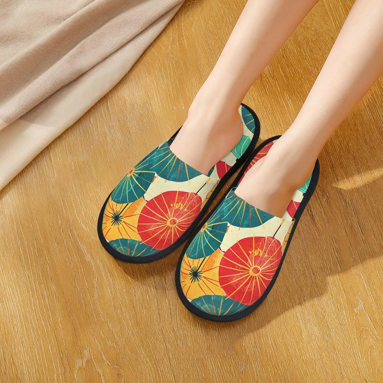 House Slippers For Women Men Fuzzy House Shoes Non-Slip Spa Slippers Winter Warm Ladies Slippers For Indoor Outdoor