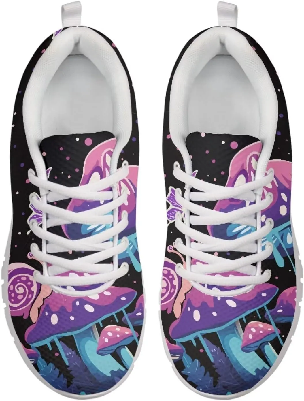 HUGS IDEA Cat Eyes Pattern Cute Women's Casual Sneakers Comfort Running Shoes