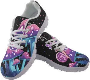 HUGS IDEA Cat Eyes Pattern Cute Women's Casual Sneakers Comfort Running Shoes