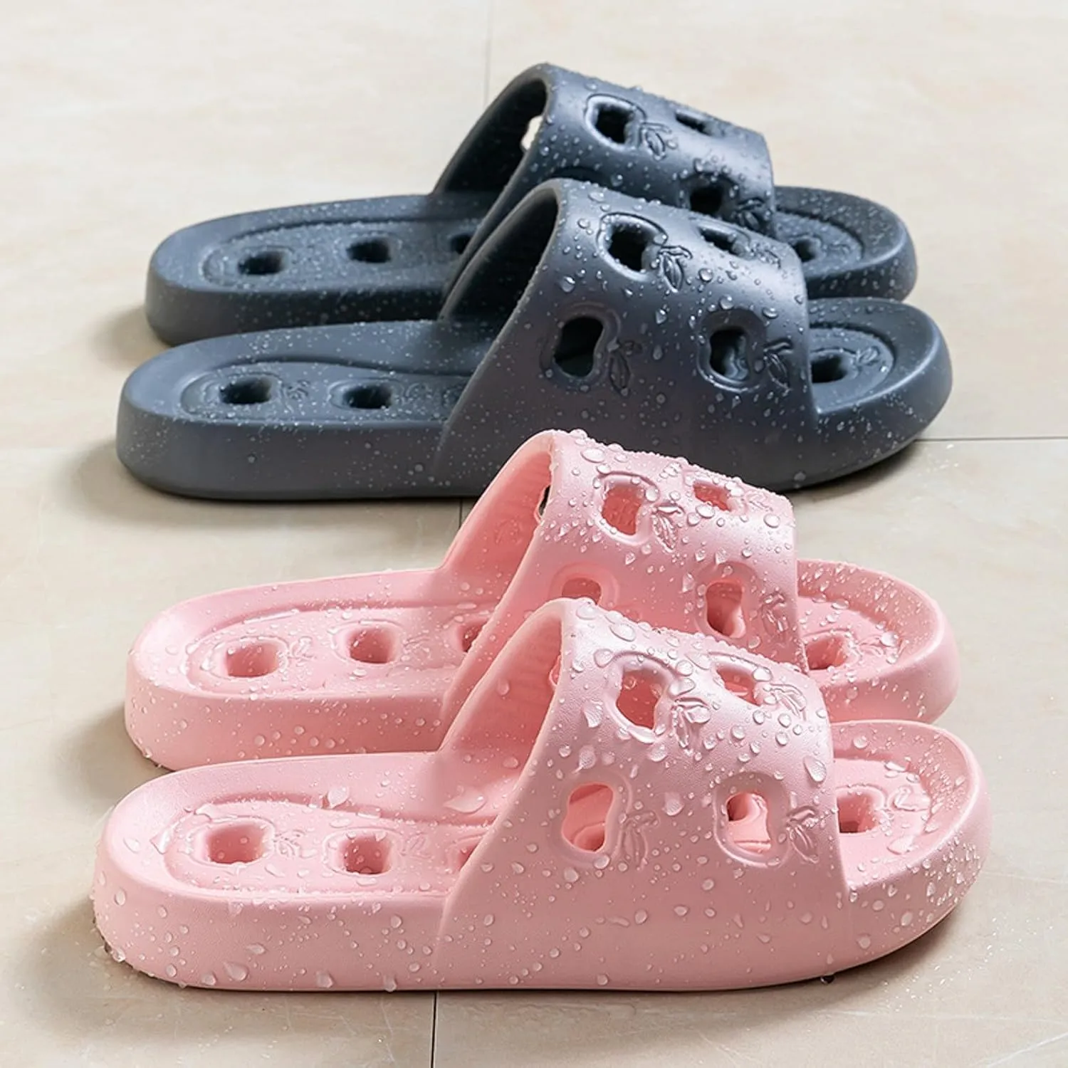 Indoor Slippers Non Slip Quick Drying Shower Slides Cushioned Thick Sole Sandals for Indoor and Outdoor