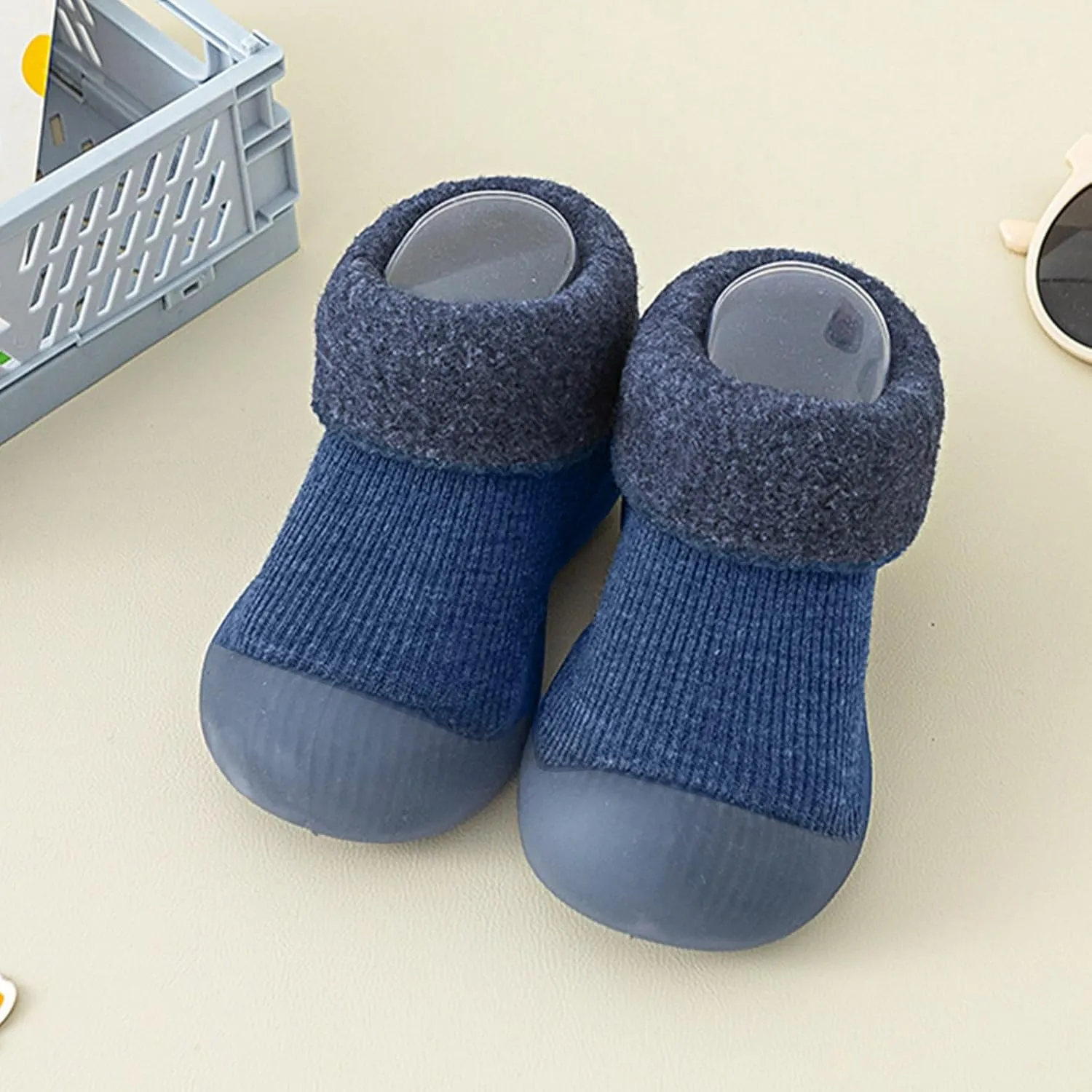 Infant Boys and Girls Indoor and Outdoor Sports Shoes Indoor First Walkers Casual Elastic Socks Shoes Cozy Baby Shoes