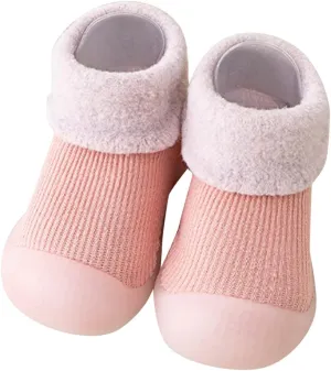 Infant Boys and Girls Indoor and Outdoor Sports Shoes Indoor First Walkers Casual Elastic Socks Shoes Cozy Baby Shoes
