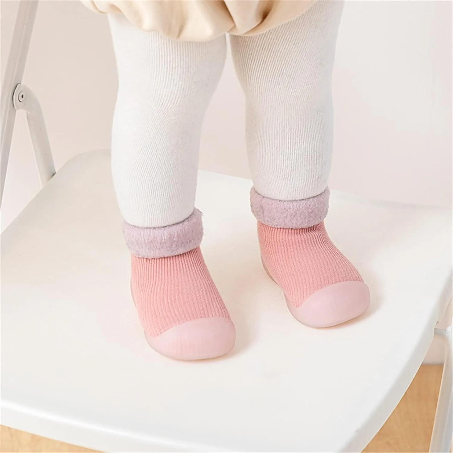 Infant Boys and Girls Indoor and Outdoor Sports Shoes Indoor First Walkers Casual Elastic Socks Shoes Cozy Baby Shoes