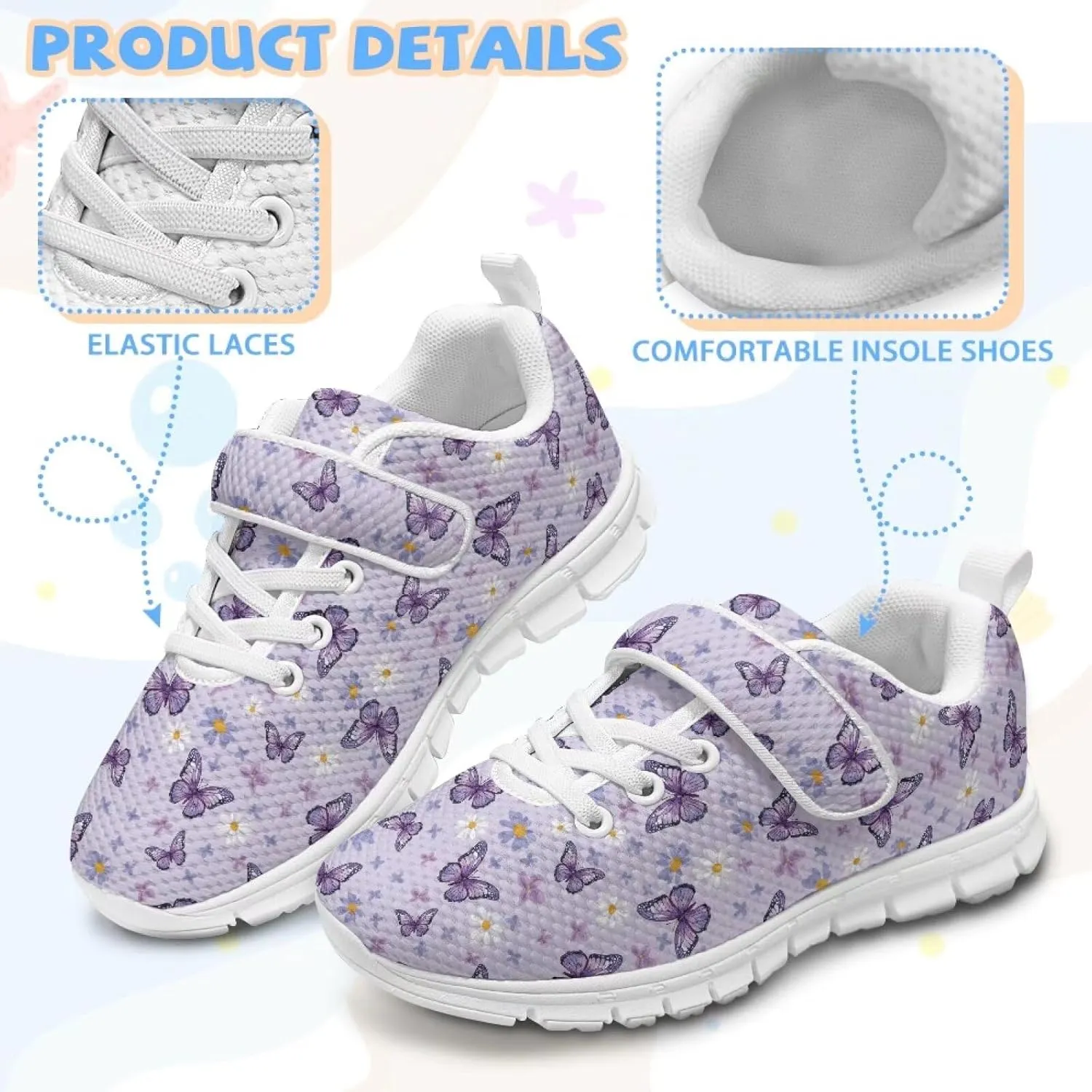 Kids Slip On Shoes Running Sneakers for Girls Boys