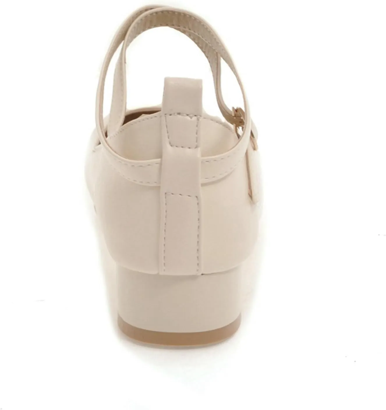 Ladies Block Low Mid Heels Closed Toe Mary Jane Pumps Bow