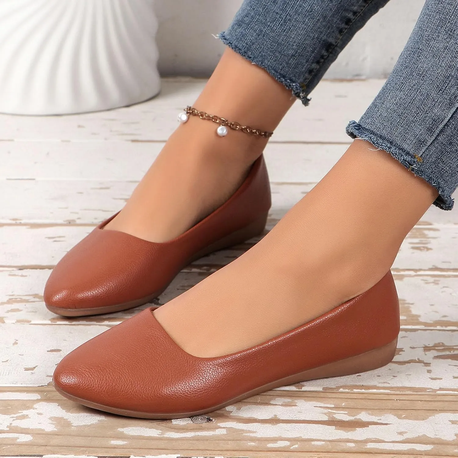 Ladies Large Size Shoes Pure Colour Low Heel Flat Bottom Shoes Loafers Fashion Sandals Women