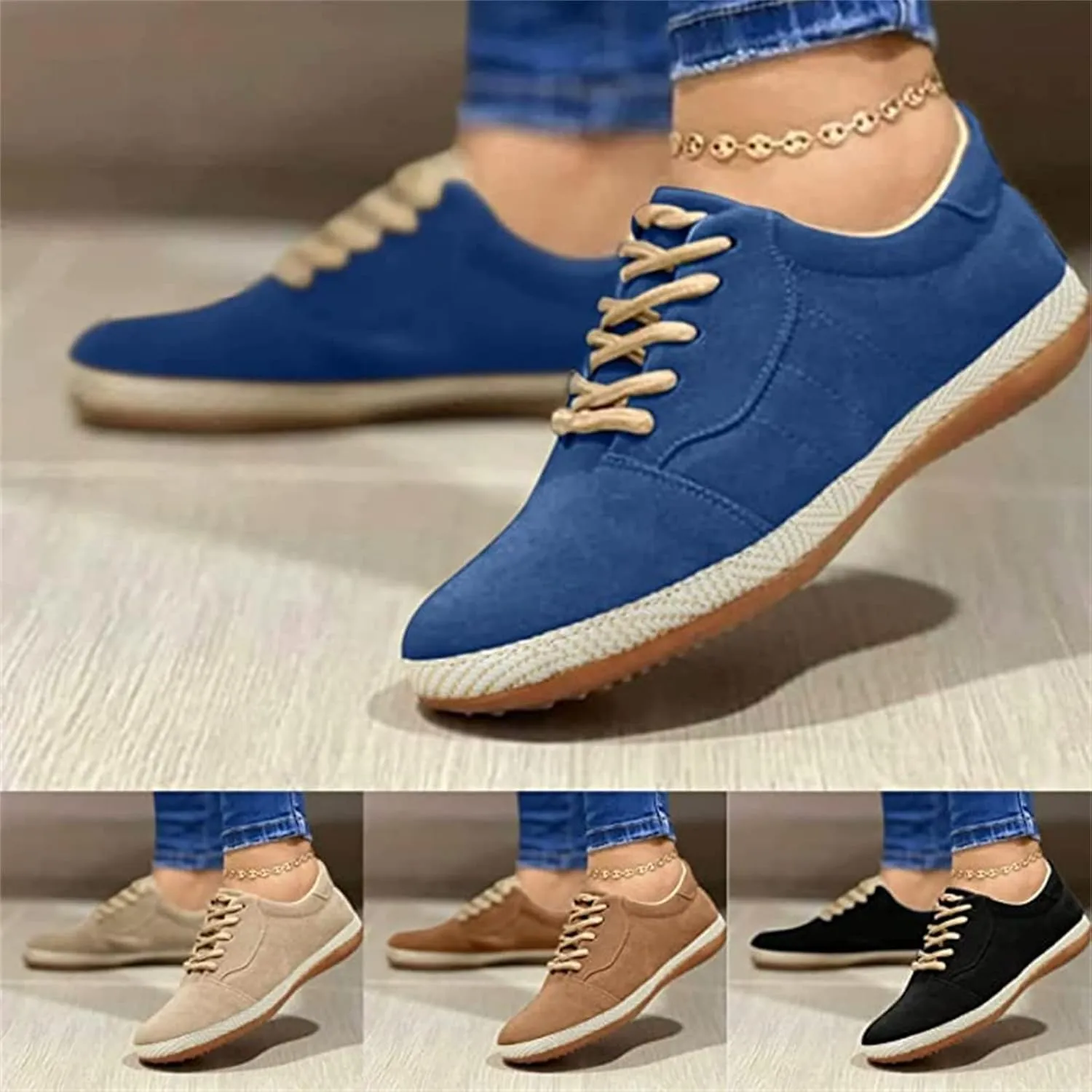 Ladmiple Sneakers For Women Slip On Low Top Walking Shoes Fashion Dressy Casual Summer Comfort Non Slip Flats Loafers
