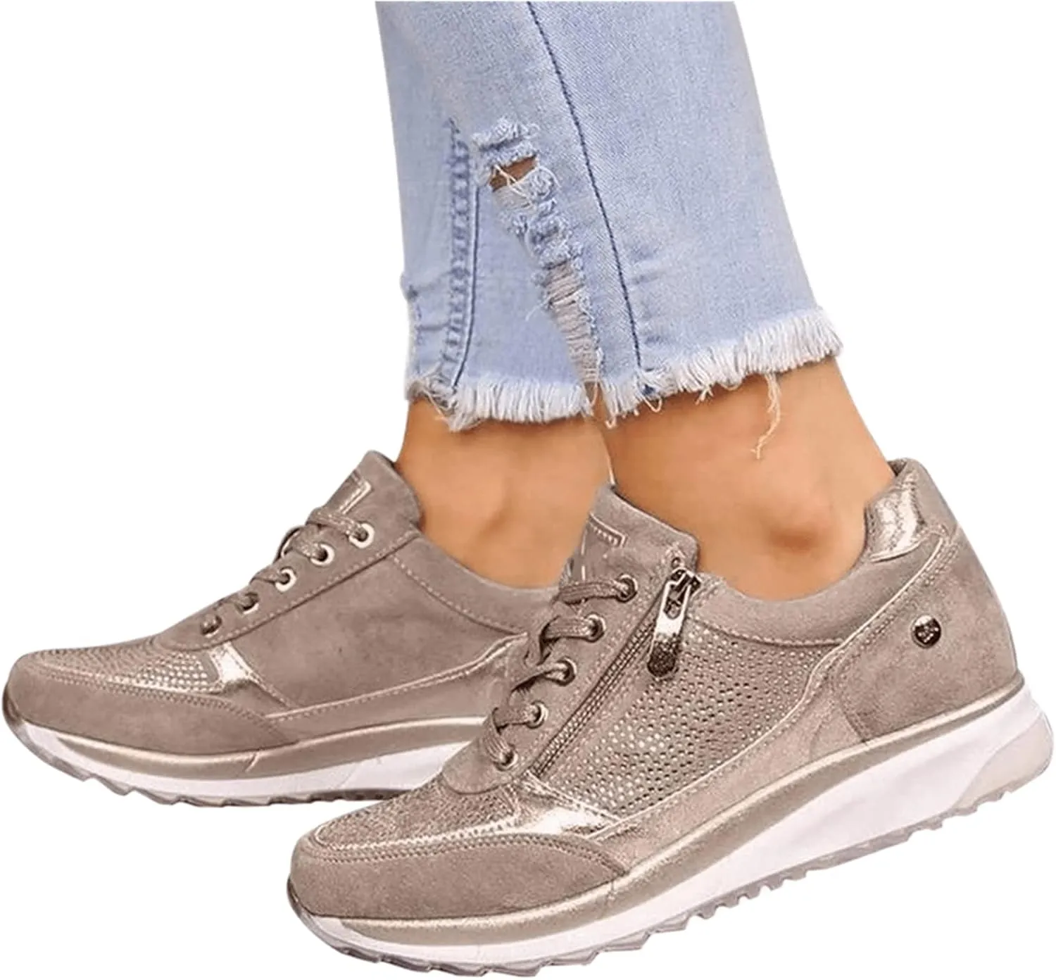 Ladmiple Sneakers For Women Slip On Walking Shoes Casual Cute Fashion Comfortable Dressy Summer Non Slip Flats Loafers