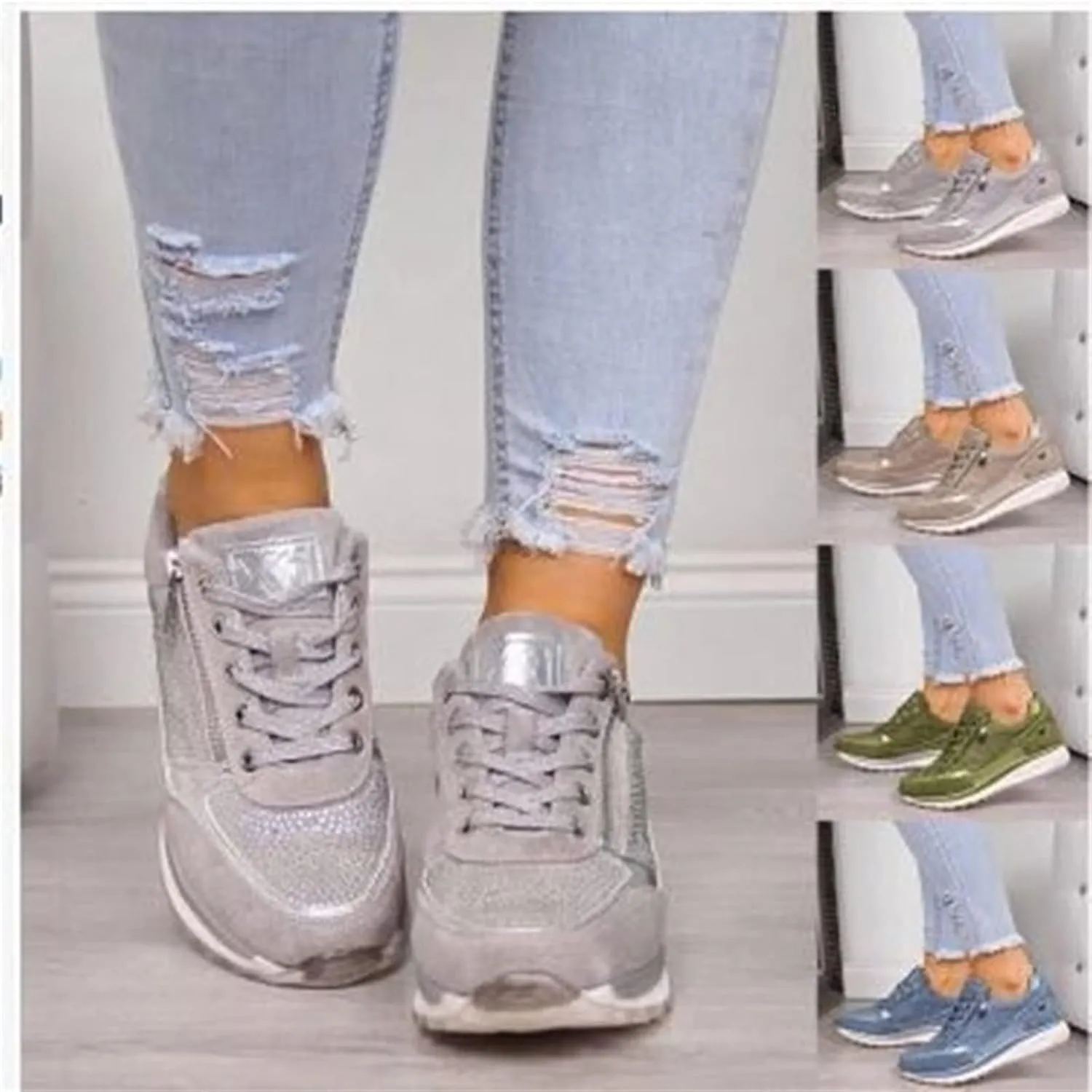 Ladmiple Sneakers For Women Slip On Walking Shoes Casual Cute Fashion Comfortable Dressy Summer Non Slip Flats Loafers
