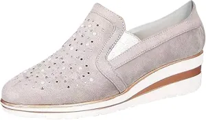 Ladmiple Sneakers For Women Slip On Wide Width PU Leather Shoes Lace Up Casual Fashion Walking Platform Flats Loafers