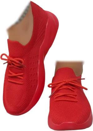 Ladmiple Tennis Shoes Womens Walking Running Slip On Breathable Athletic Workout Lightweight Breathable Gym Fashion Sneakers