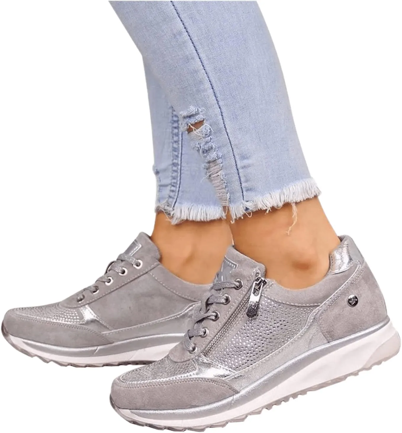 Lausiuoe Christmas Shoes For Women Flats Canvas Shoes Fashion Non-Slip Classic Casual Comfort Low Top Walking Sneakers Loafers