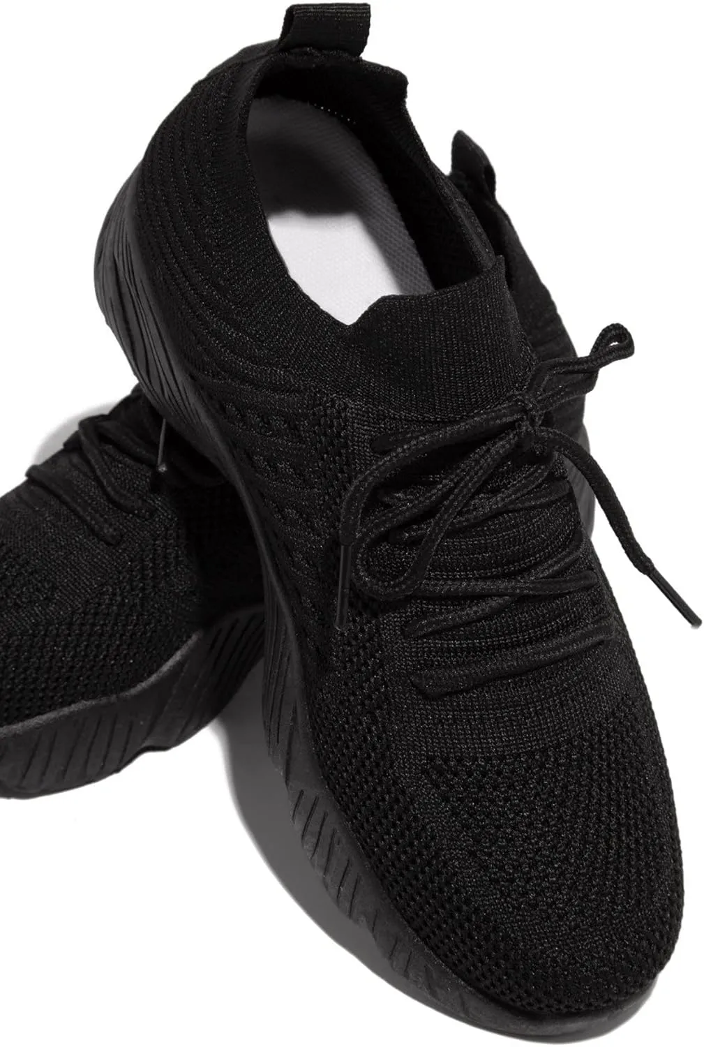 Lausiuoe Running Shoes For Women Arch Support Slip-on Walking Shoes Slip Resistant Breathable Workout Fashion Sneakers