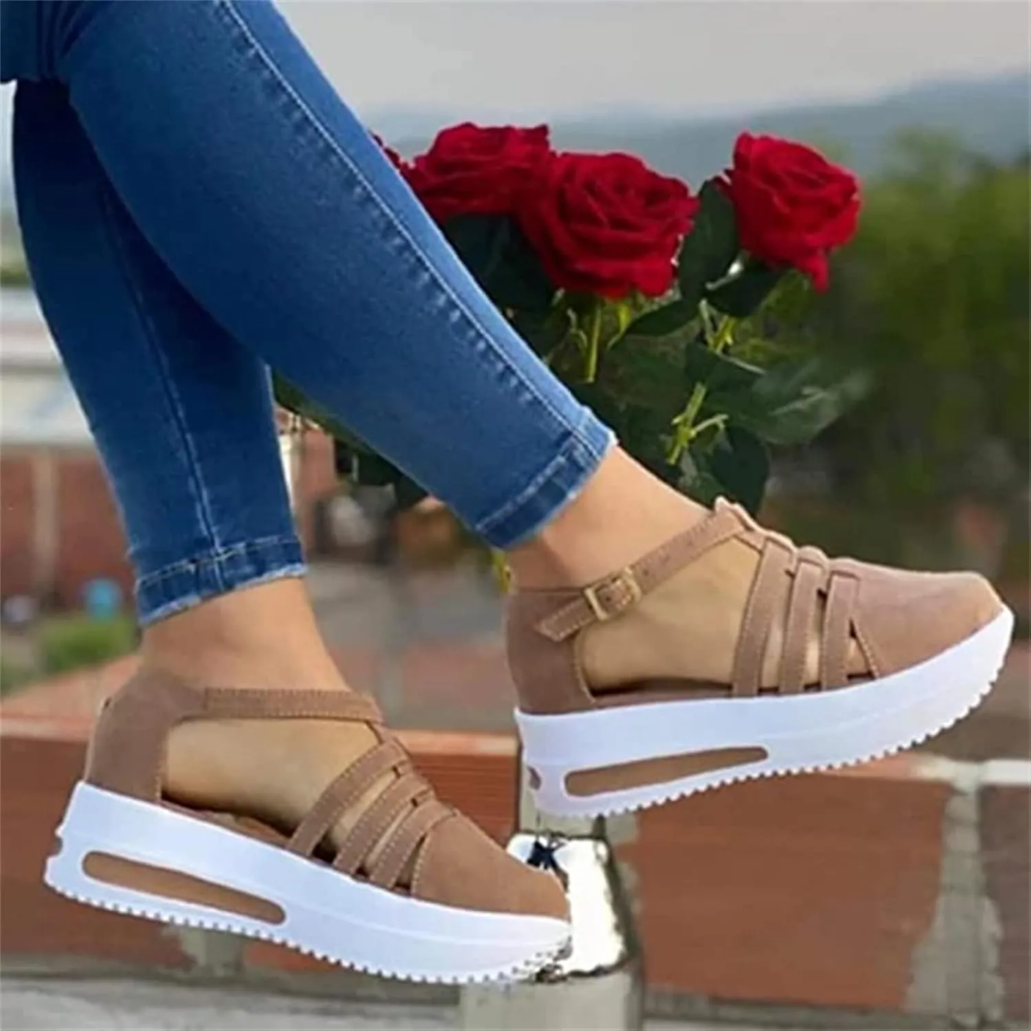 Lausiuoe Shoes For Women Sneakers Fashion Slip On Canvas Loafers Casual Classic Lightweight Comfort Flat Walking Shoes