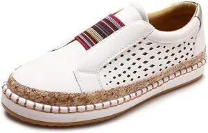 Lausiuoe Sneakers For Women Slip On Memory Foam Canvas Sneakers Low Top Fashion Casual Soft Walking Shoes Flat Loafers