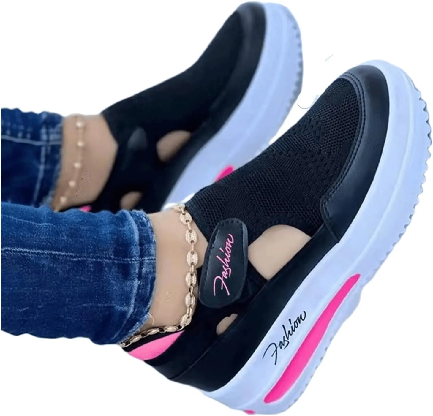 Lausiuoe Sneakers For Women Slip On Memory Foam Fashion Canvas Shoes Flat Shoes Casual Comfort Low Top Walking Loafers