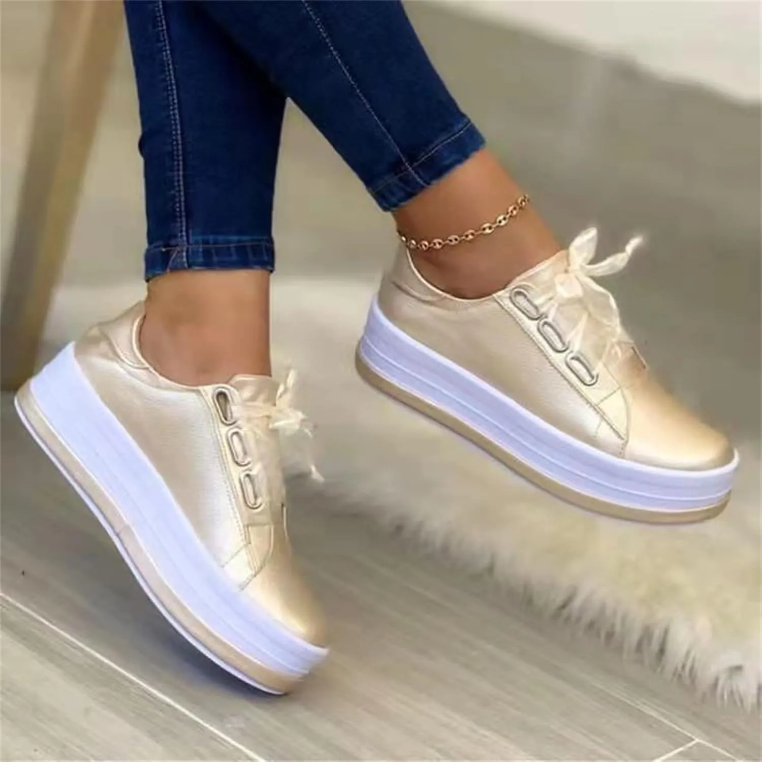 Lausiuoe Sneakers For Women Walking Shoes Comfortable Casual Fashion Lightweight Slip On Low Top Canvas Flat Loafers