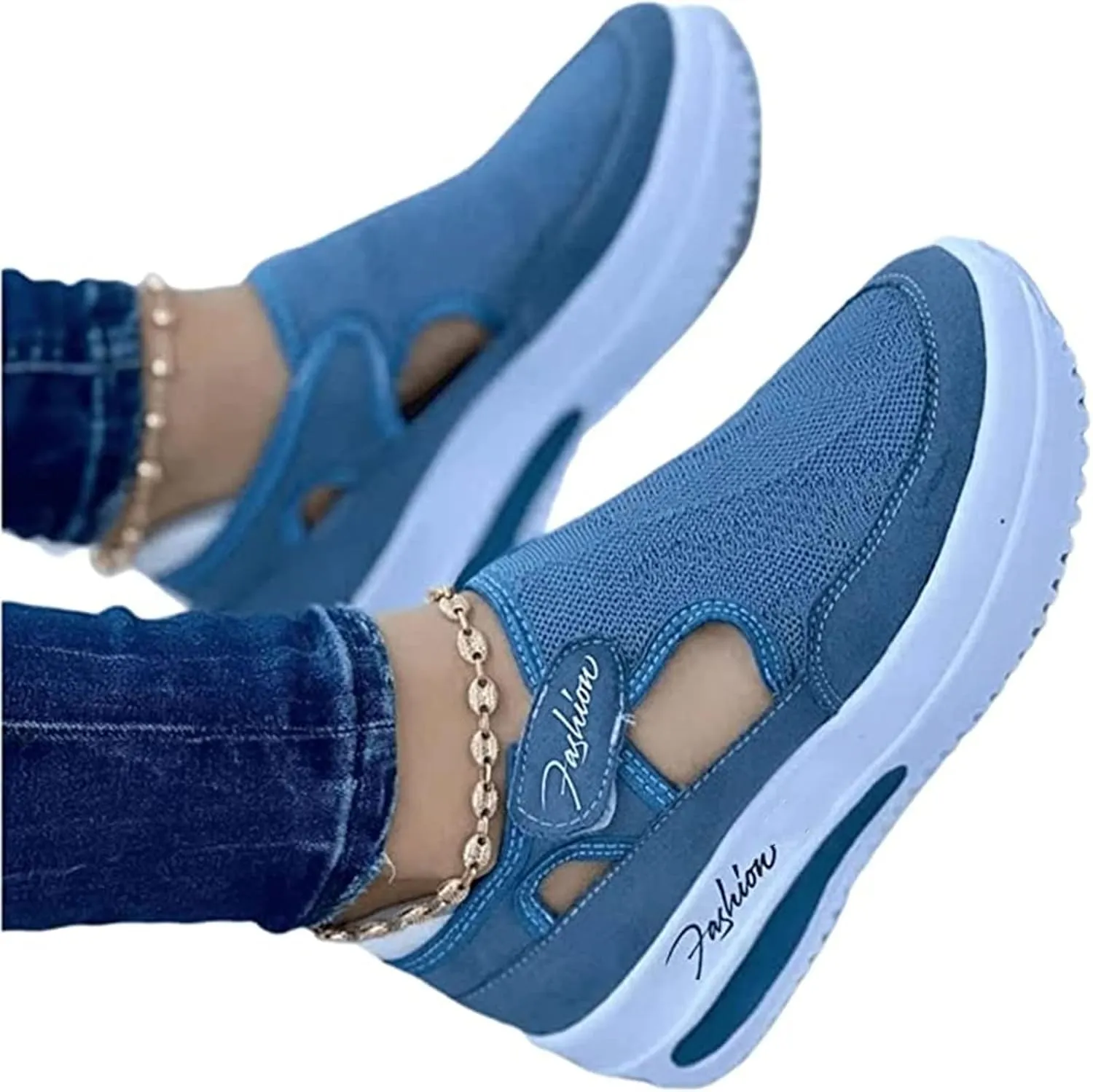Lausiuoe Sneakers For Women Walking Shoes Comfortable Fashion Sneakers Breathable Casual Comfortable Lightweight Shoes