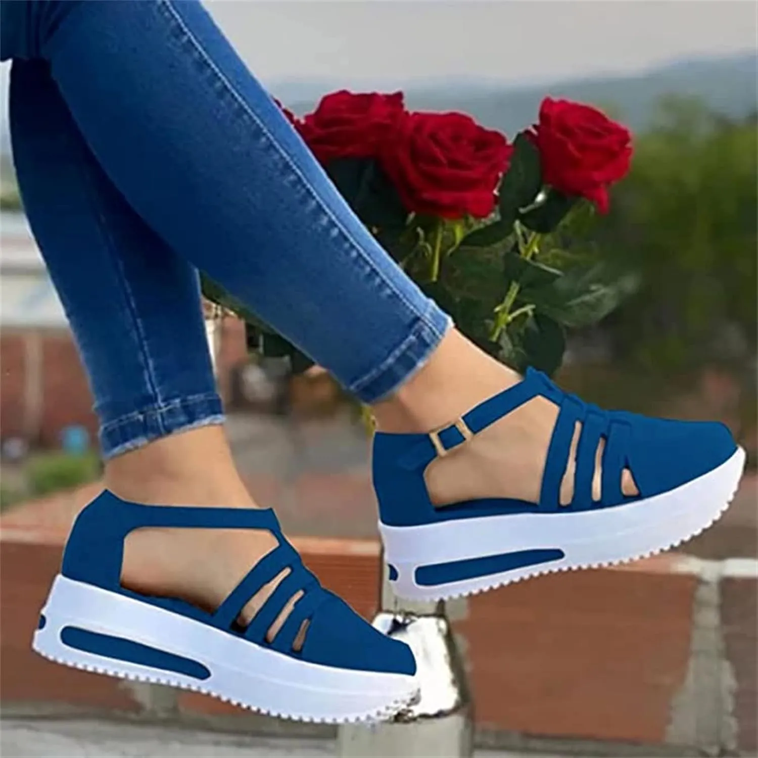 Lausiuoe Sneakers For Women Walking Shoes Wide Width Comfortable Casual Fashion Slip On Low Top Leather Flat Loafers